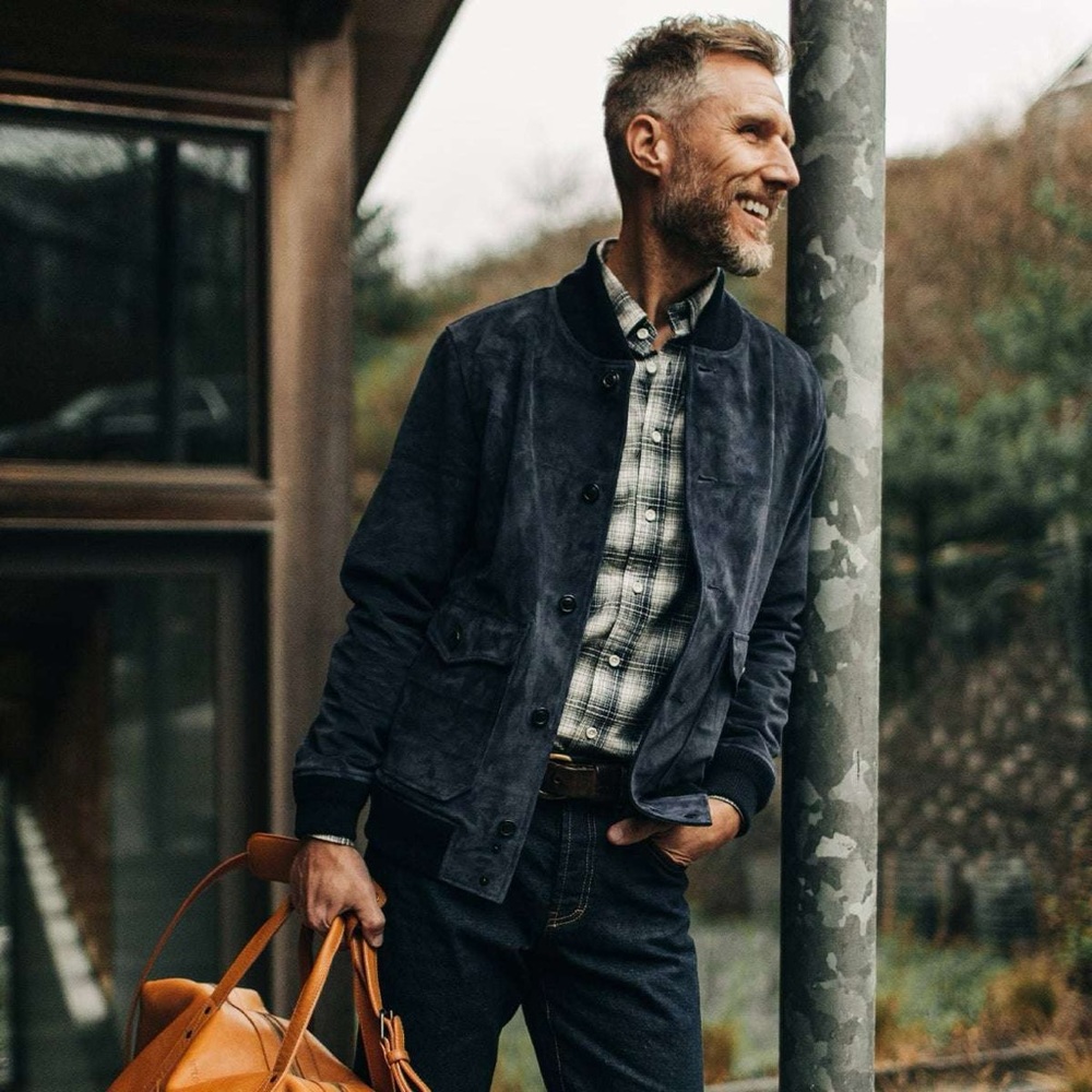 Taylor Stitch Suede Aviator Jacket